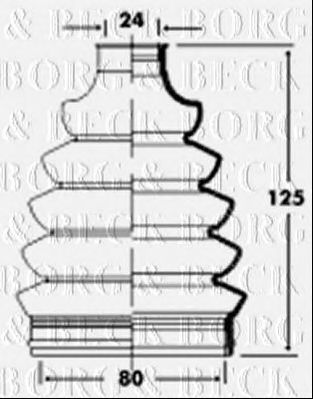 BORG & BECK bcb2364 -  Пыльник, приводной вал